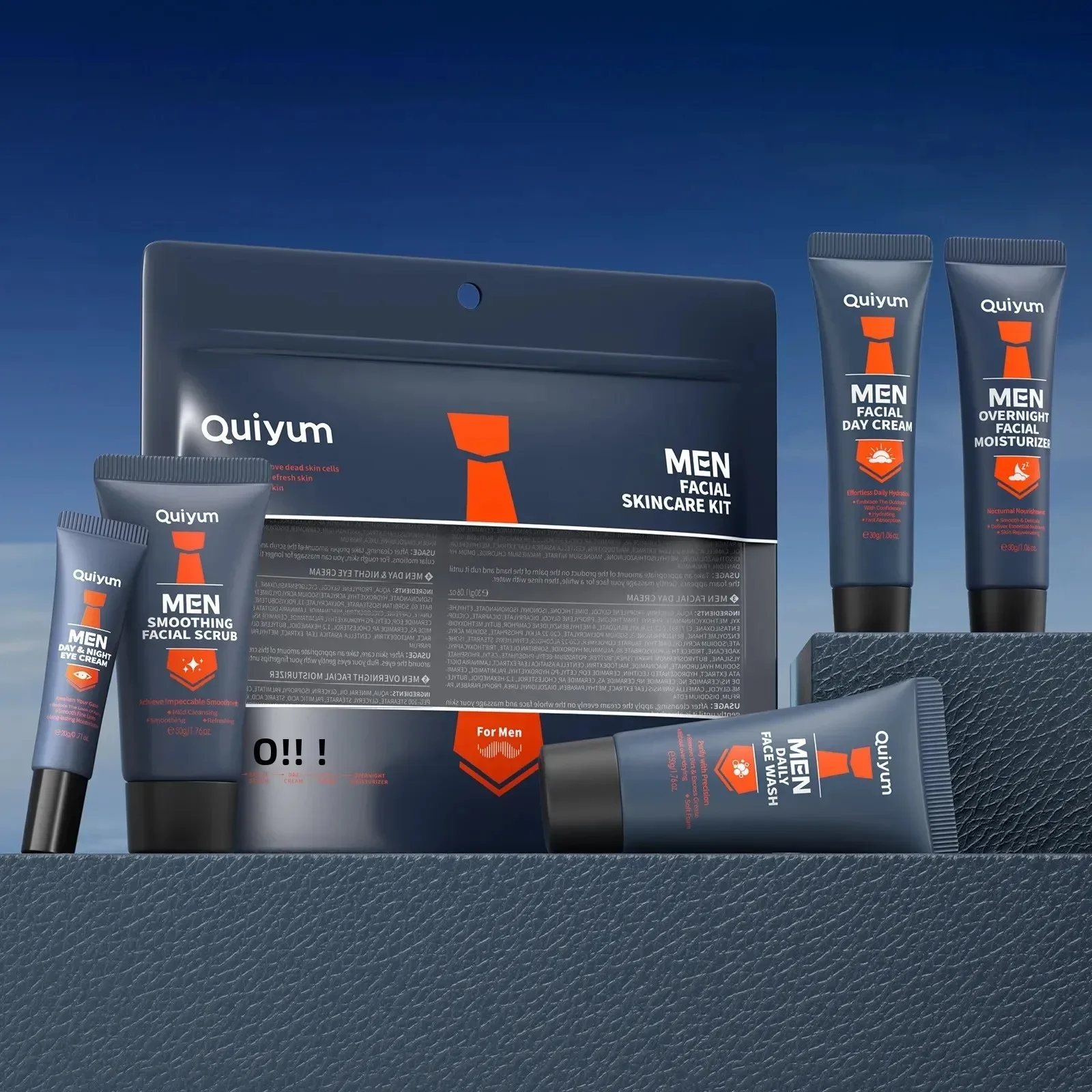 Men'S Grooming And Skin Care - プロの男性用グルーミングキット 5点セット 角質除去スクラブ デイリーモイスチャライザー デイクリーム ナイトクリーム