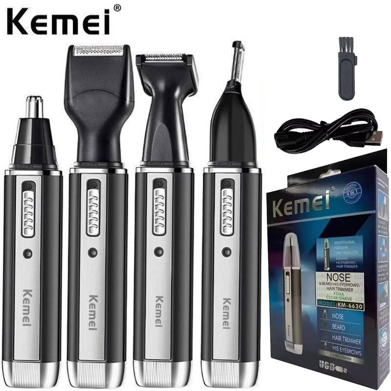Grooming Men'S Eyebrows - Kemei-6630 鼻毛トリマー 鼻耳クリーナー用 充電式鼻トリマー ひげトリマー 男性用シェーバー