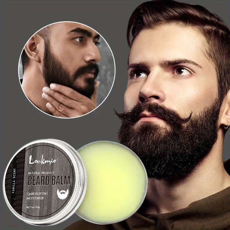 Men'S Grooming And Skin Care - Lockmio-天然保湿口ひげクリーム、あごひげバーム、肌の修復、髪の成長の促進、グルーミングとケアのための増粘剤