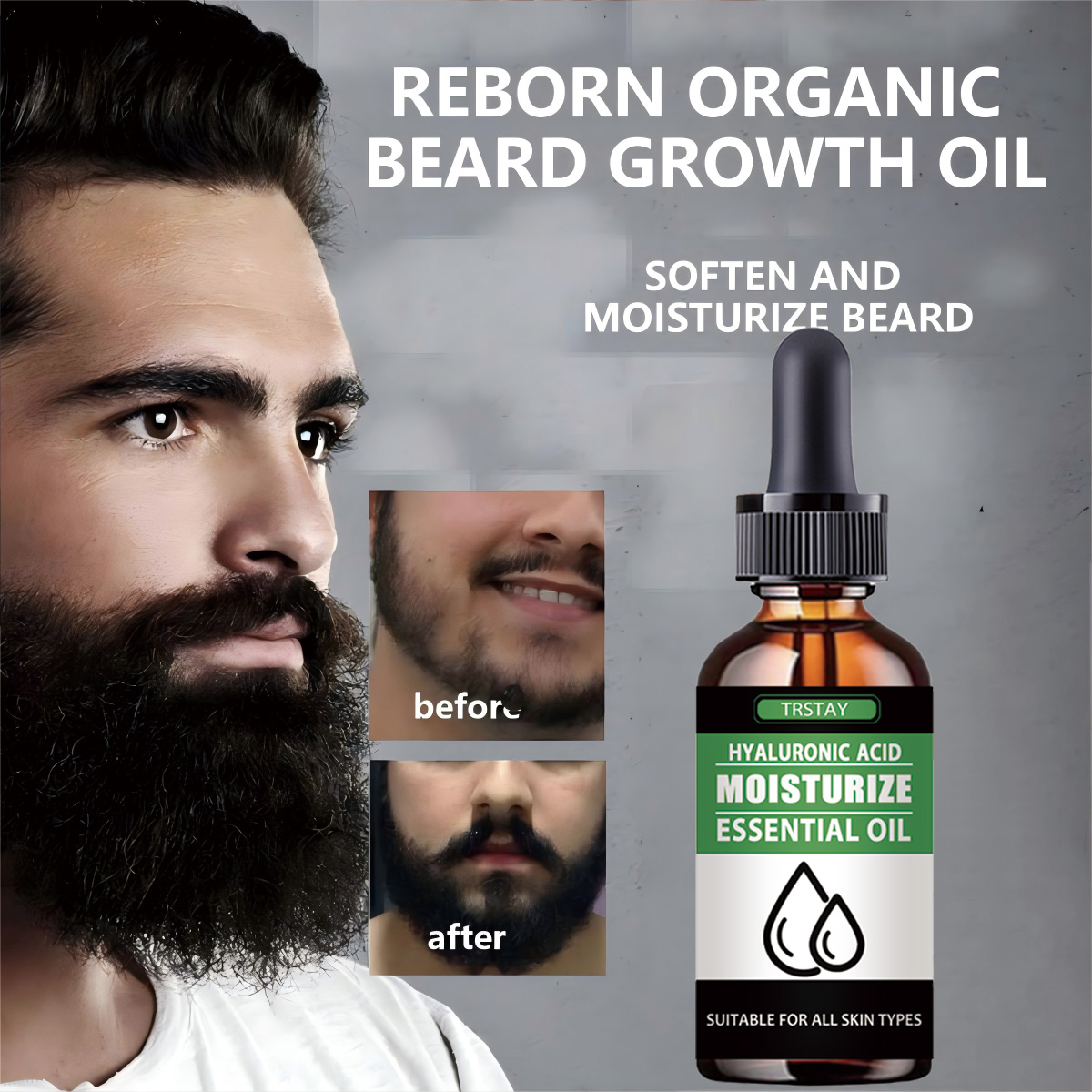 Men'S Grooming And Skin Care - 100% 天然加速顔の毛の成長ひげエッセンシャルオイル髪とひげの成長オイル男性ひげグルーミング製品スキンケア