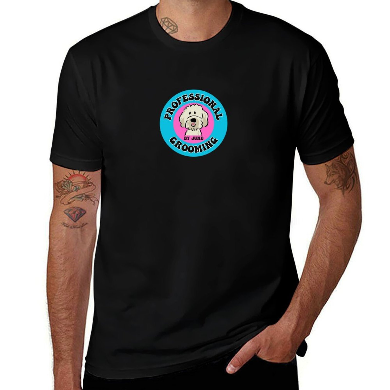 Mens Grooming Brand - プロフェッショナルグルーミング バイ ジューン Tシャツ メンズ 100%