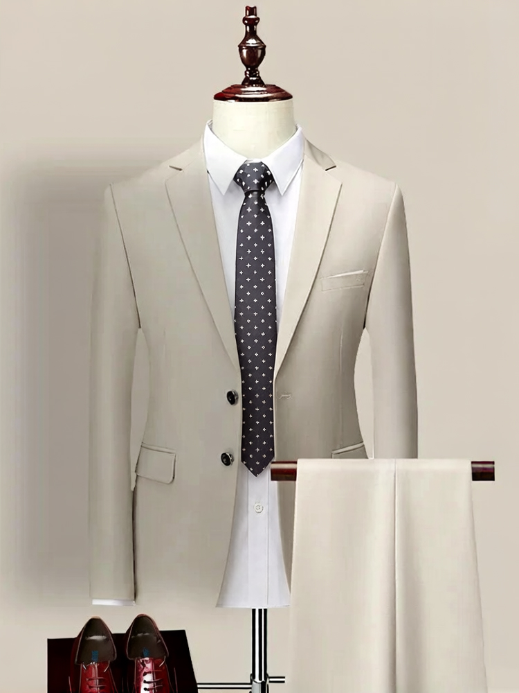 Mens Grooming Brand - 14色展開 M-6XL (ジャケット+ベスト+パンツ) 高級ブランド フォーマル ビジネス