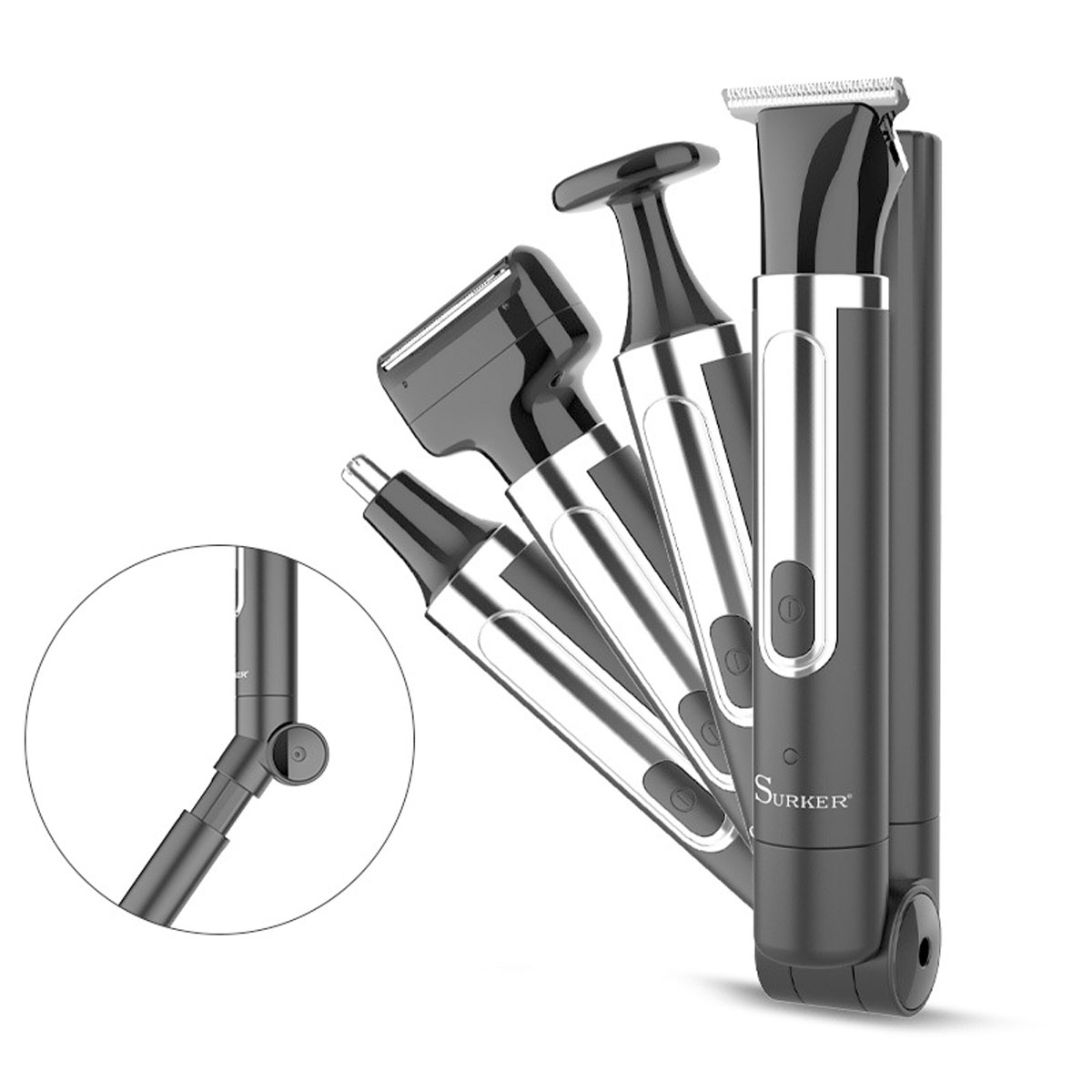 Grooming Men'S Eyebrows - Surker 4-in-1 シェーバー男性用グルーミングキット多機能洗える全身鼻ウェット/ドライヘアトリマー家庭用かみそり