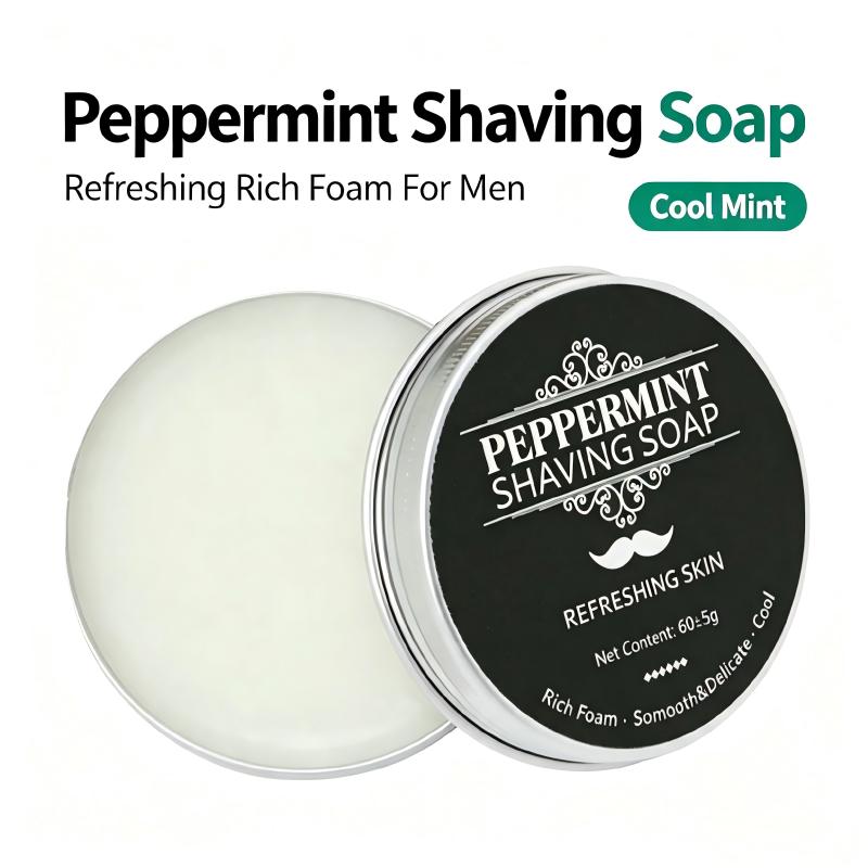 Men'S Grooming And Skin Care - 2026 クールミントペパーミントシェービングソープ 60g 豊かな泡立ち さわやかなスキンケア メンズシェービングソープ