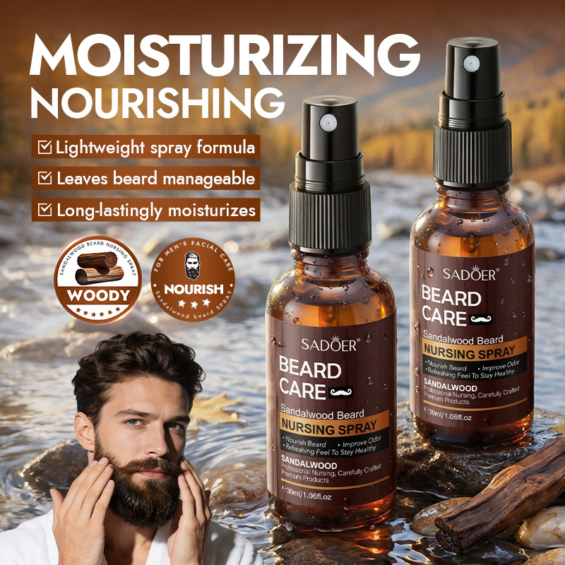 100% 天然サンダルウッドひげケアスプレーひげエッセンシャ - Men'S Grooming And Skin Care のレビューと価格
