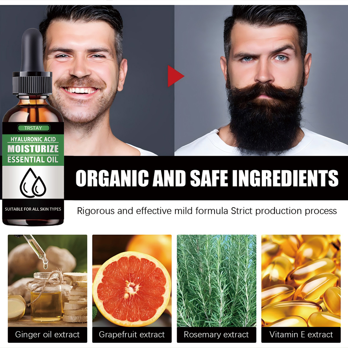 100% 天然加速顔の毛の成長ひげエッセンシャルオイル髪とひ - Men'S Grooming And Skin Care のレビューと価格