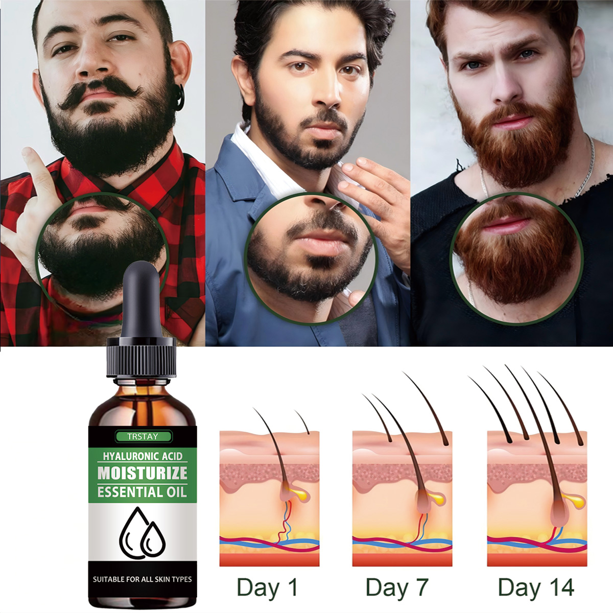 100% 天然加速顔の毛の成長ひげエッセンシャルオイル髪とひ - Men'S Grooming And Skin Care のレビューと価格