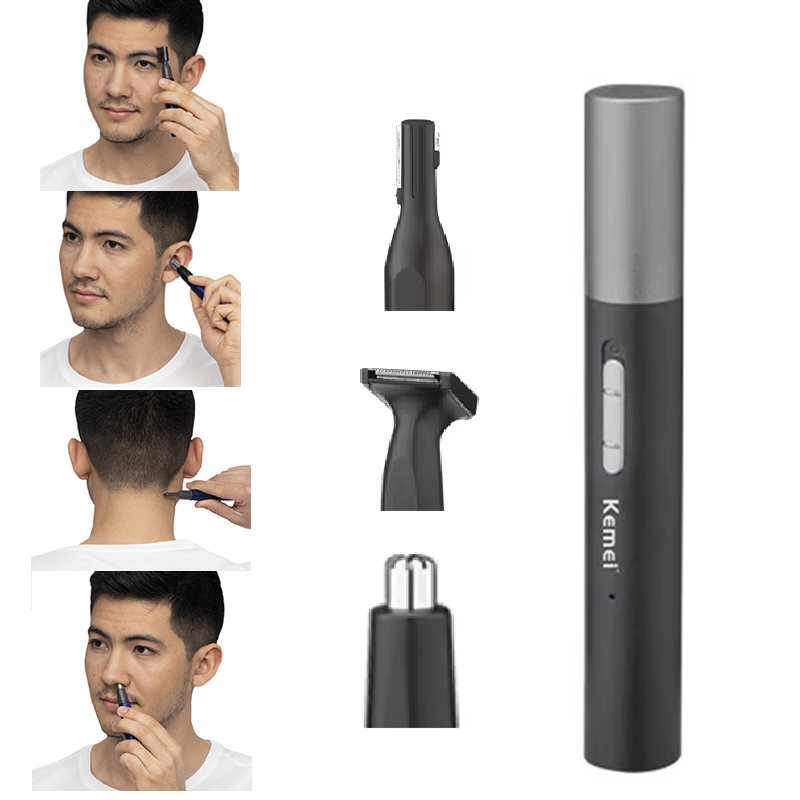 Kemei Pro 充電式鼻毛トリマーペンひげグルーミングキ - Grooming Men'S Eyebrows のレビューと価格